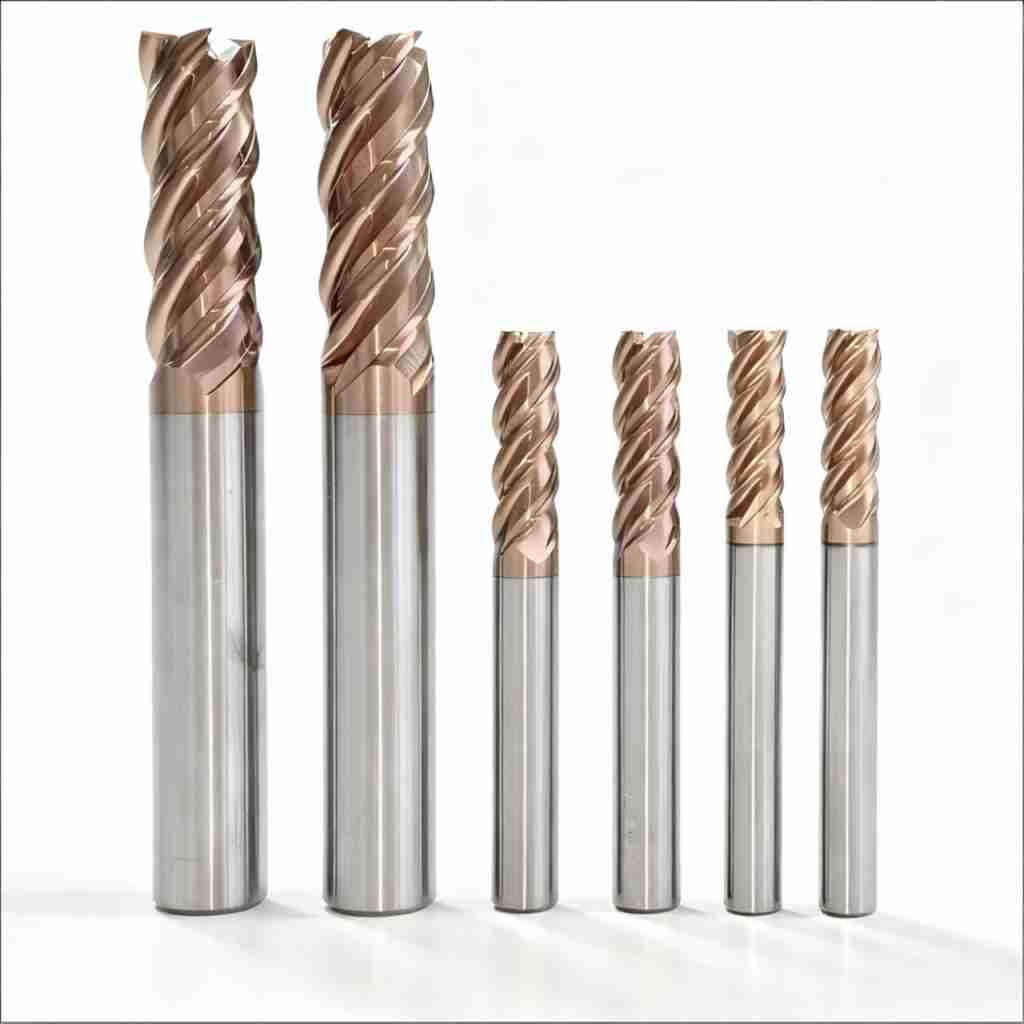 4 Flute Long Reach End Mill with Deflection Control Design